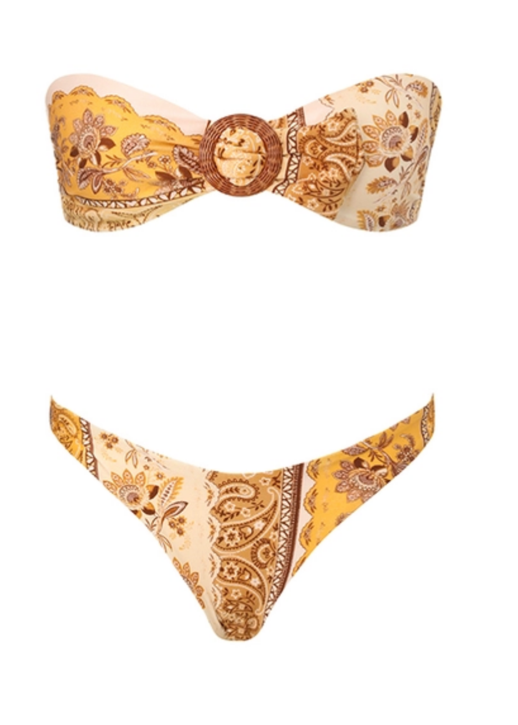 Zimmermann Zimmermann Lucky Bamboo Ring Bikini Mustard