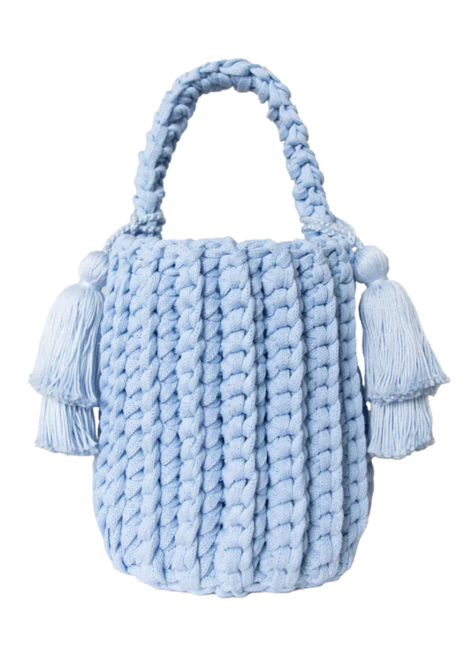 Binge  Knitting Binge Amalfi Bucket Bag Sky Blue