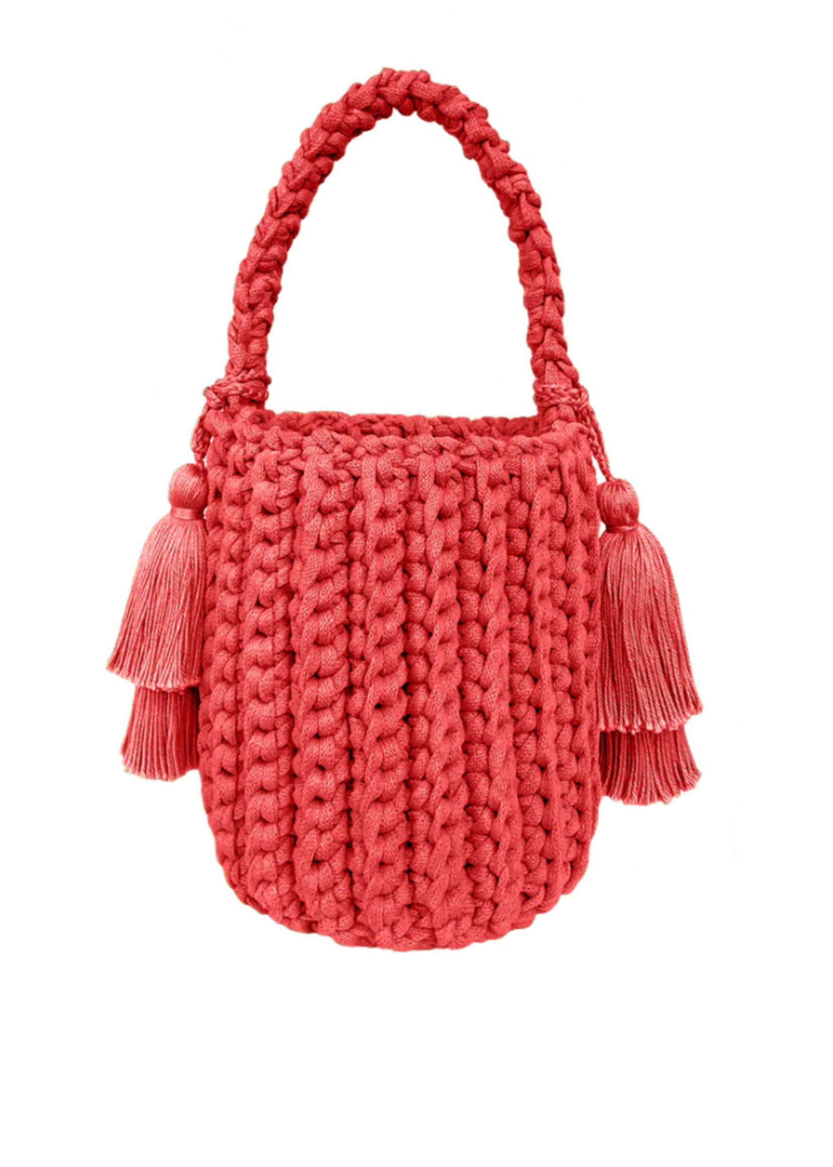 Binge  Knitting Binge Amalfi Bucket Bag Coral