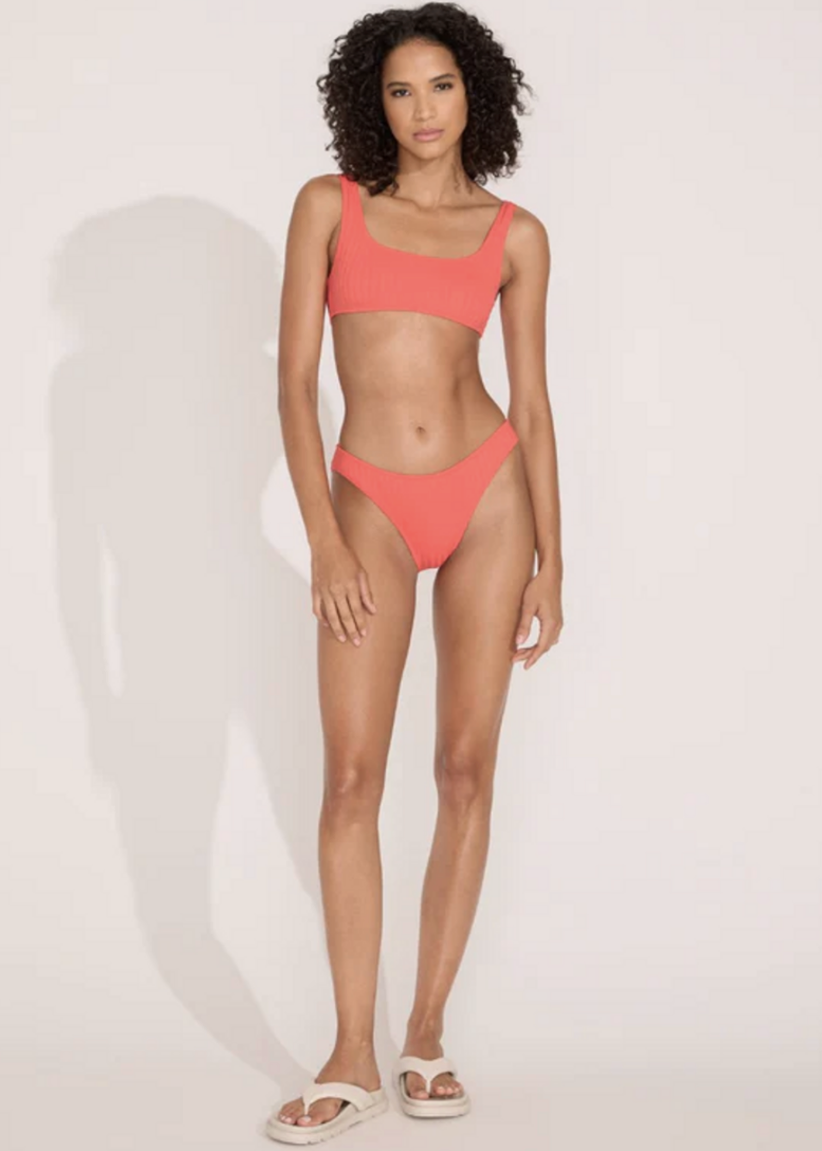 Solid  & Striped Solid & Striped The Elle Hot Coral Bikini Set