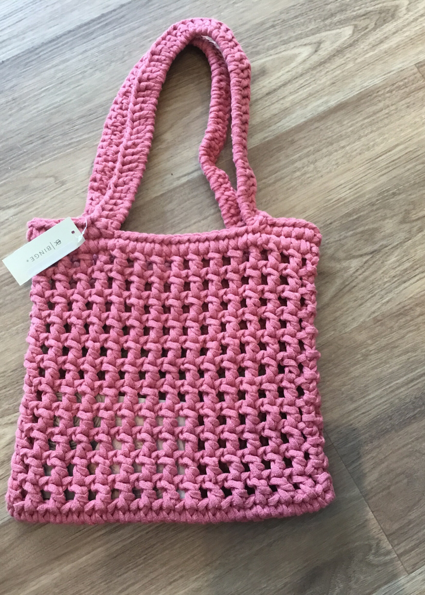 Binge  Knitting Binge Midi Beach Tote Rose