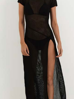VIX Vix Knit Sylvie Long Cover Up Black
