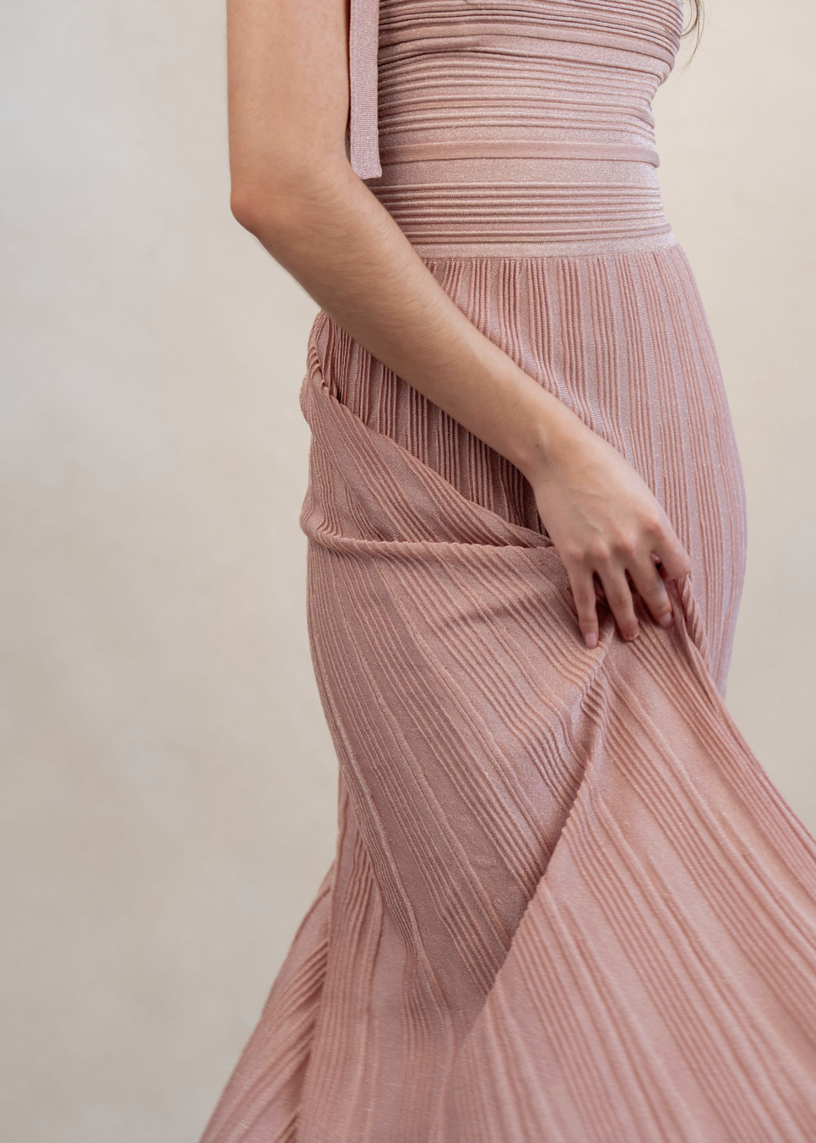 Zimmermann Zimmermann Lucky Metallic Tie dress Metallic Pink