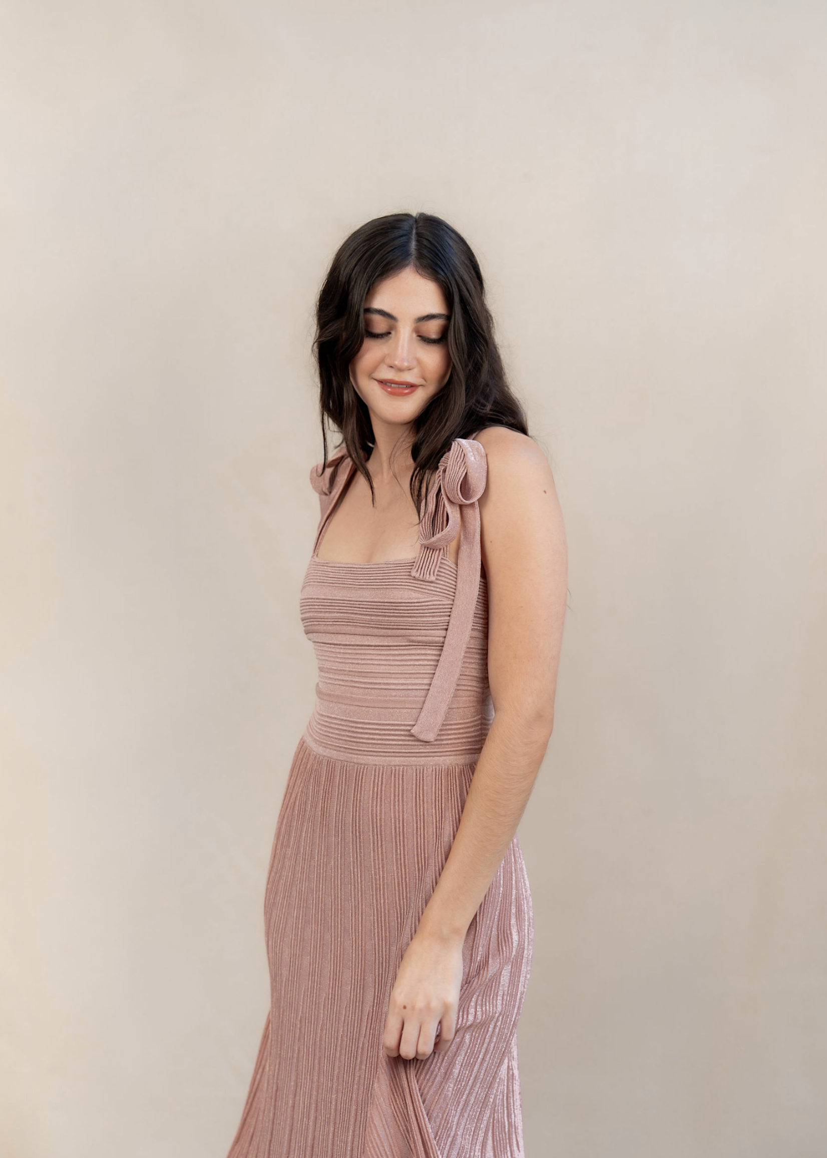 Zimmermann Zimmermann Lucky Metallic Tie dress Metallic Pink
