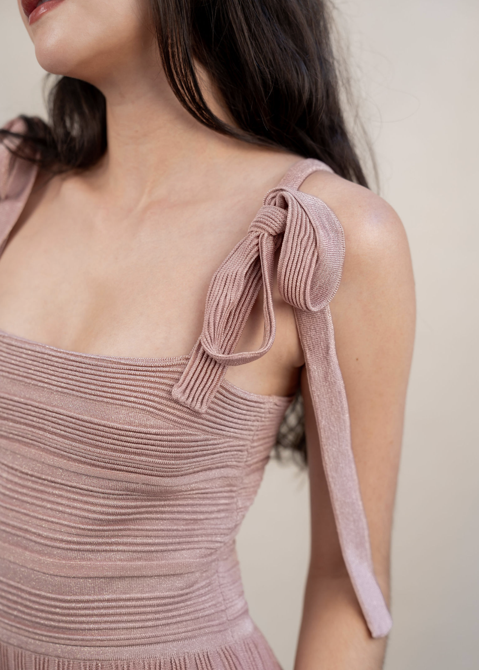 Zimmermann Zimmermann Lucky Metallic Tie dress Metallic Pink