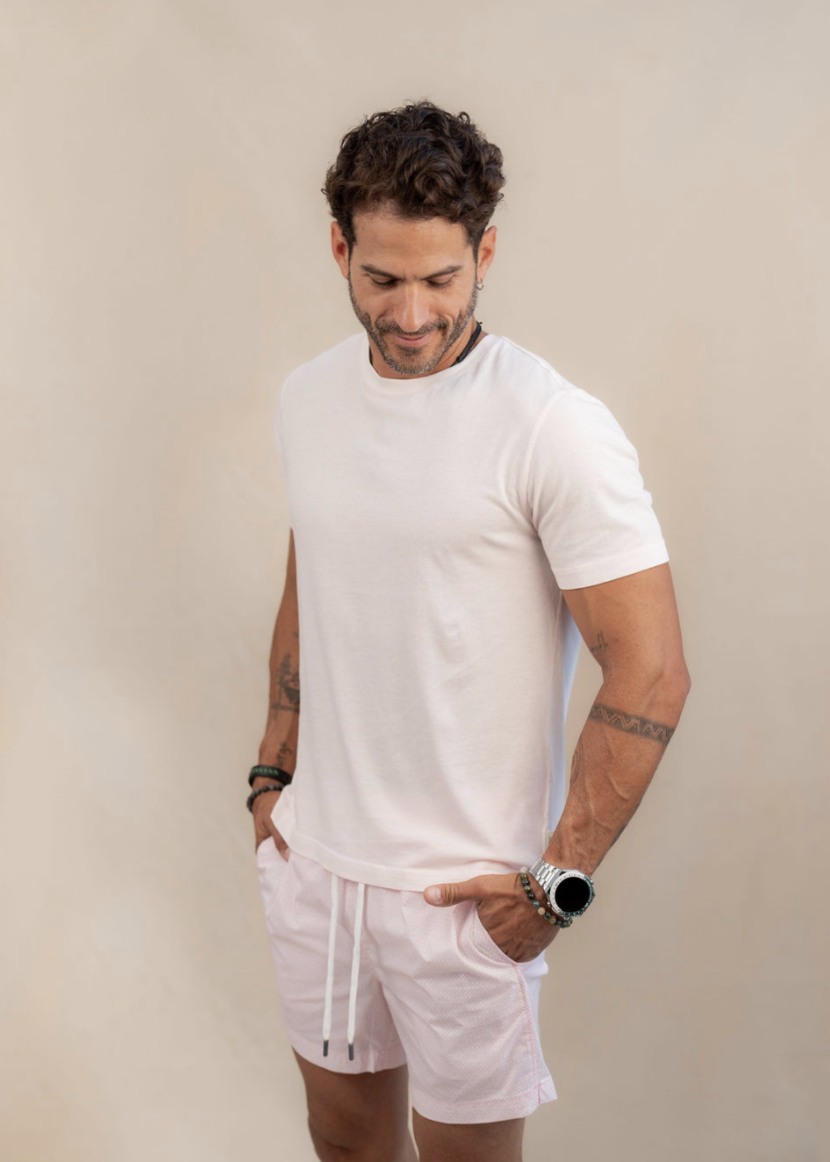 Onia Men Joey Crewneck Tee Barely Pink