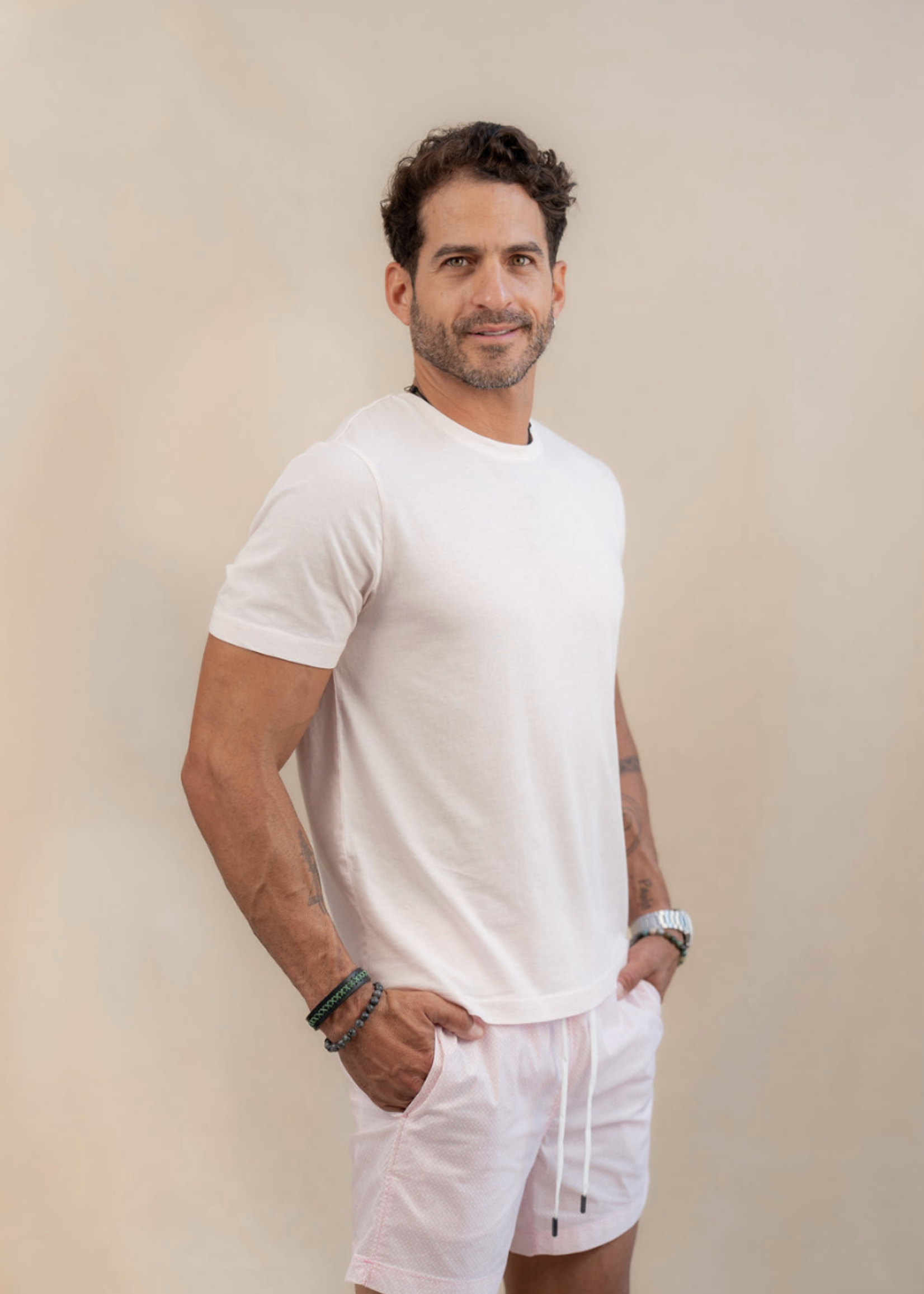 Onia Men Joey Crewneck Tee Barely Pink