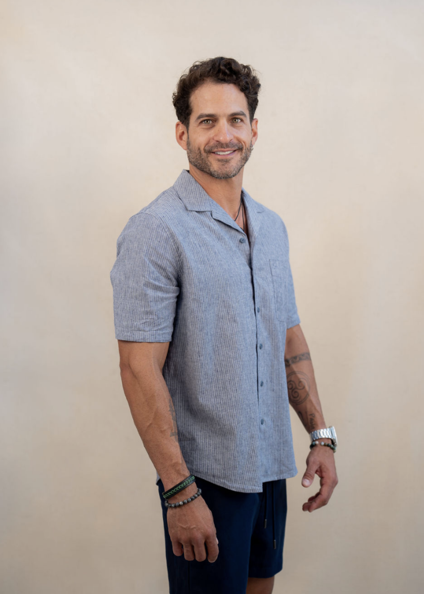 Onia  Men Onia Men Strech Vacation Yarn Dyed Navy