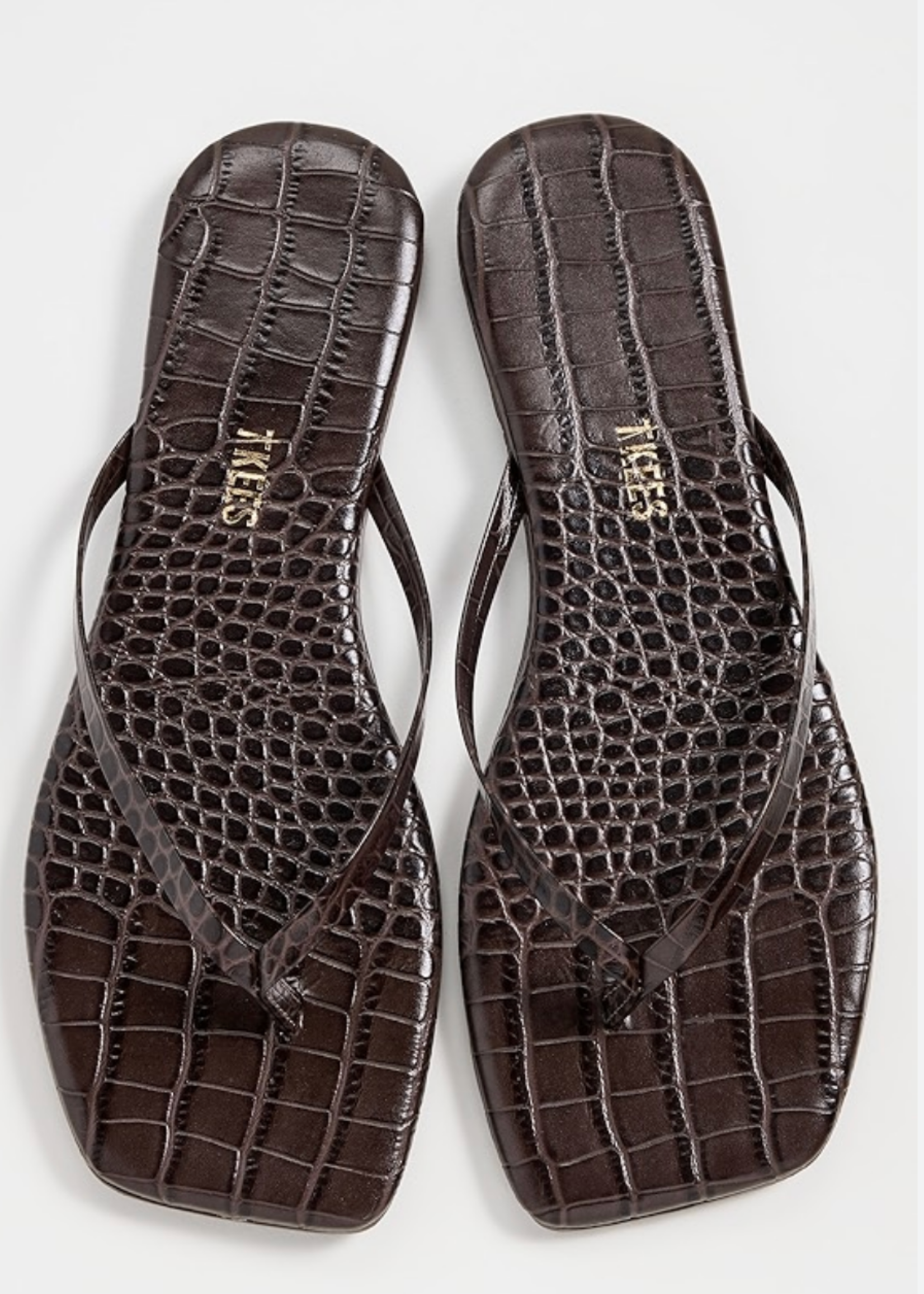 Tkees Square Toe Lily Sable Croc Black