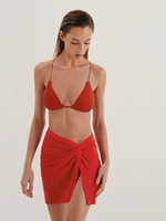 VIX Vix Karen Mini Pareo Skirt Red