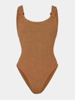Hunza  G Hunza G Metallic Swimsuit Cocoa