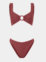 Hunza  G Hunza G Julia  Bikini Metallic Rosewood