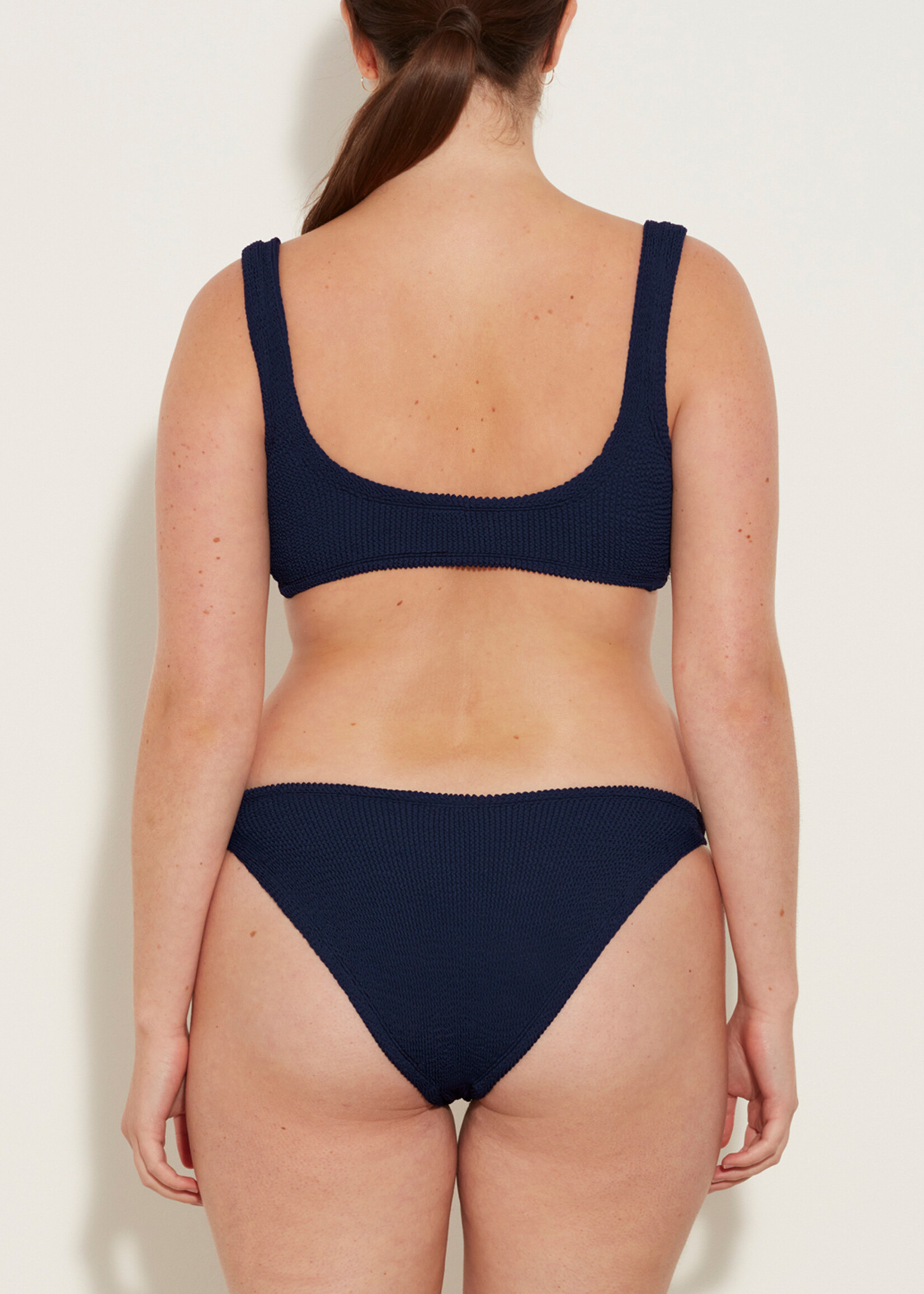 Hunza  G Hunza G Juno Bikini Metallic Crinkle Navy