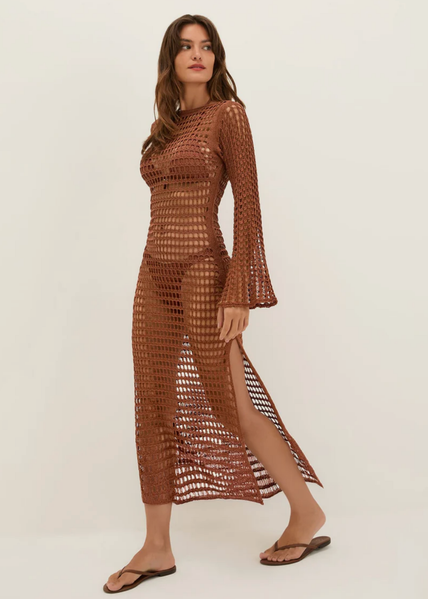 VIX Vix Belle Dress  Brown Cover Up