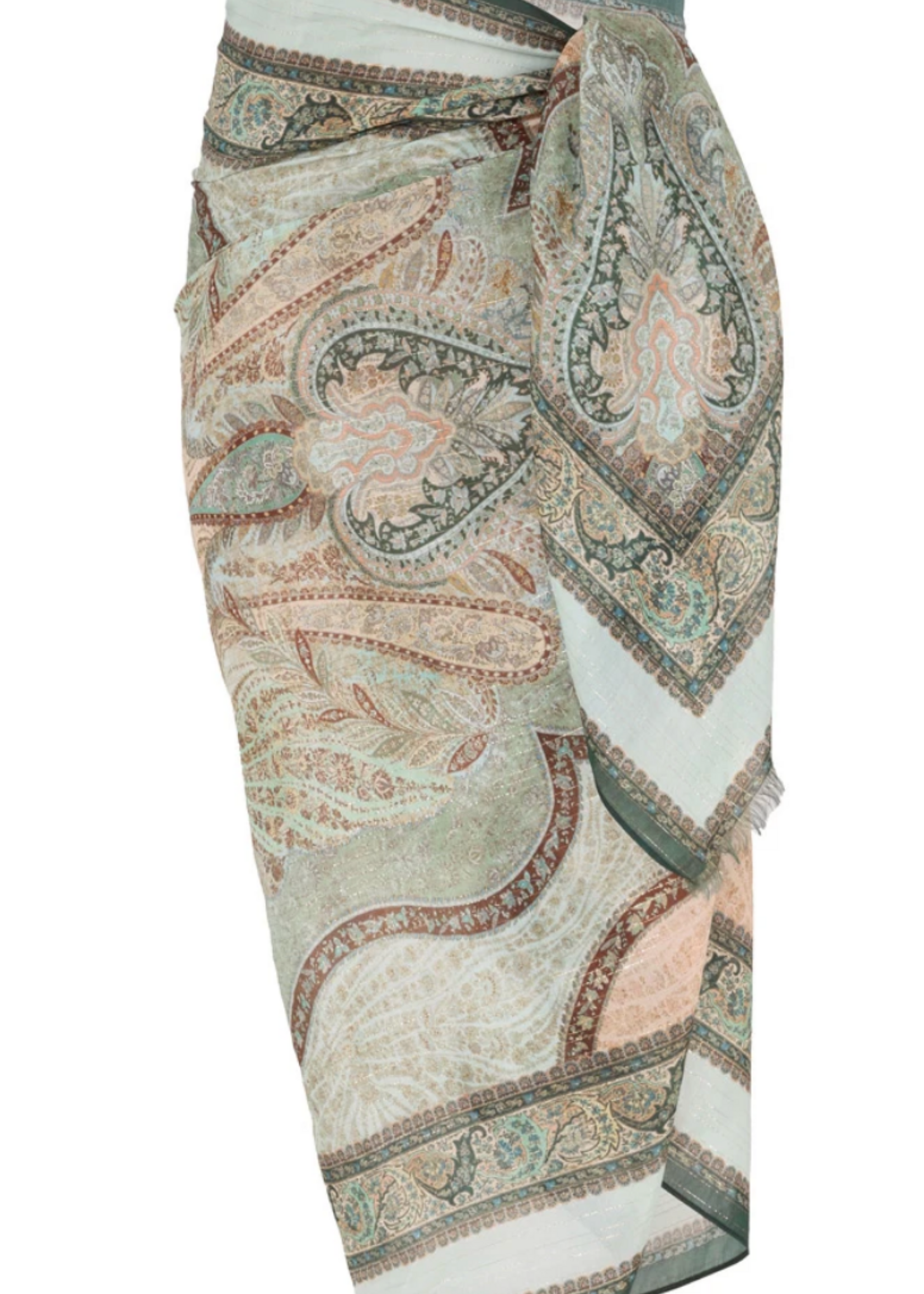 Lenny Niemeyer Zimmermann Printed Tapestry Teal Multi  Pareo