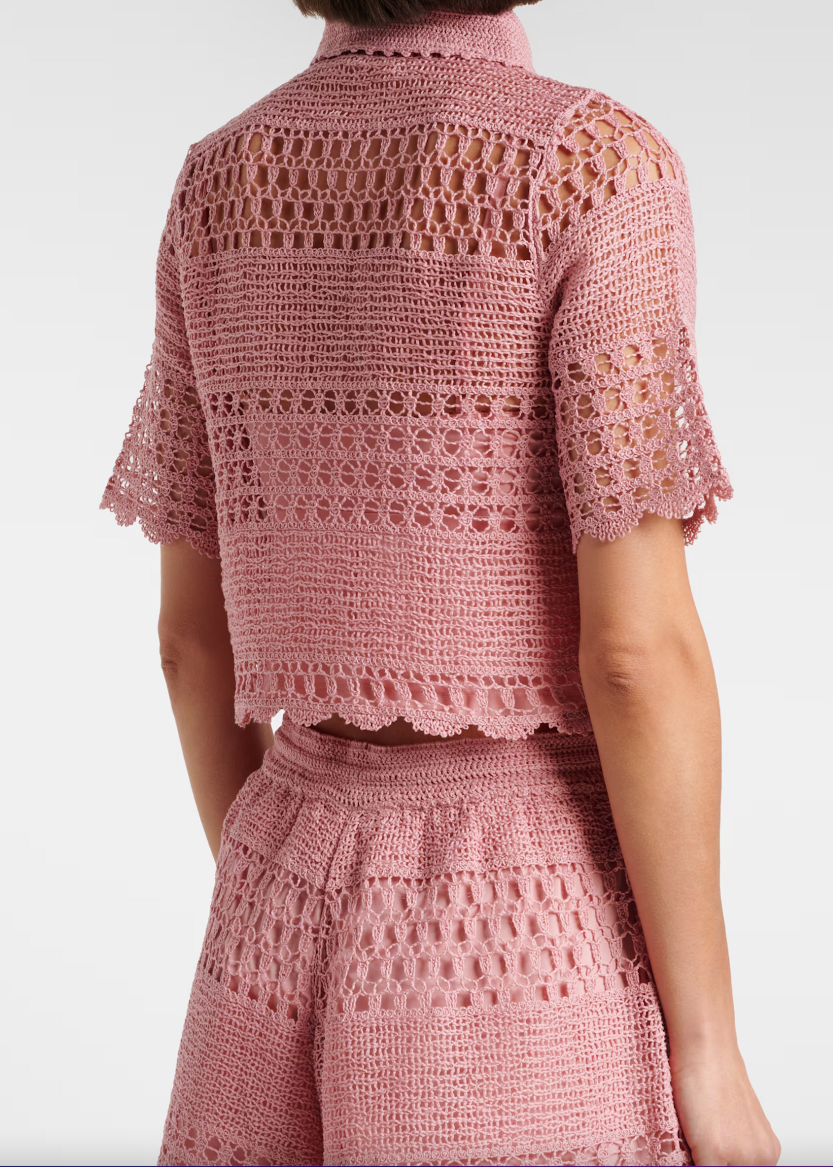 Zimmermann Zimmermann Wanderlust Sun Crochet set Dusty Pink