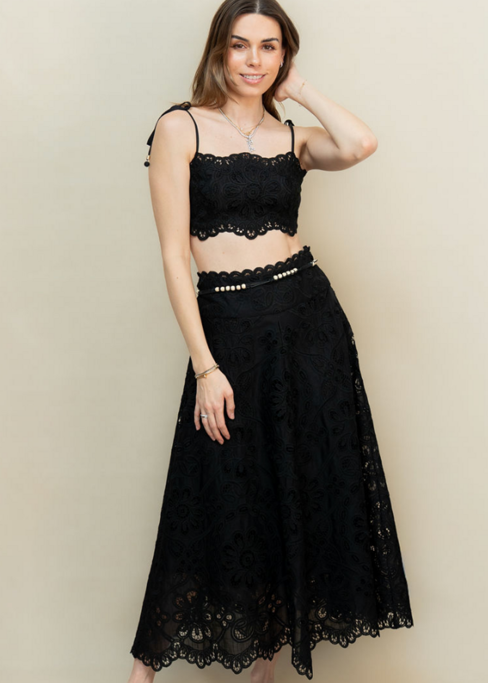 Zimmermann Zimmermann Rhiannon Embroidered Bodice Black Set