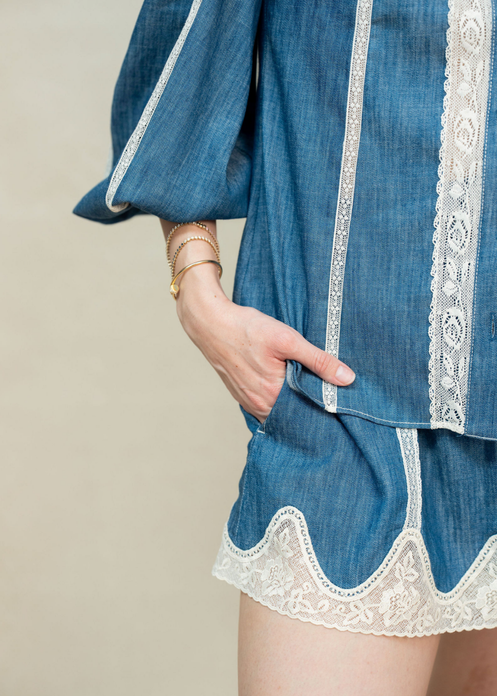 Zimmermann Zimmermann Denim Railway Blue Set