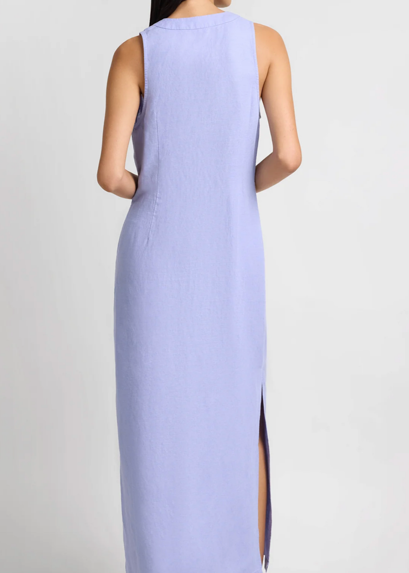 Onia Air Linen Maxi Dress Periwinkle