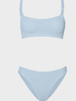 Hunza  G Hunza G Phoebe Bikini Metallic Blue One Size