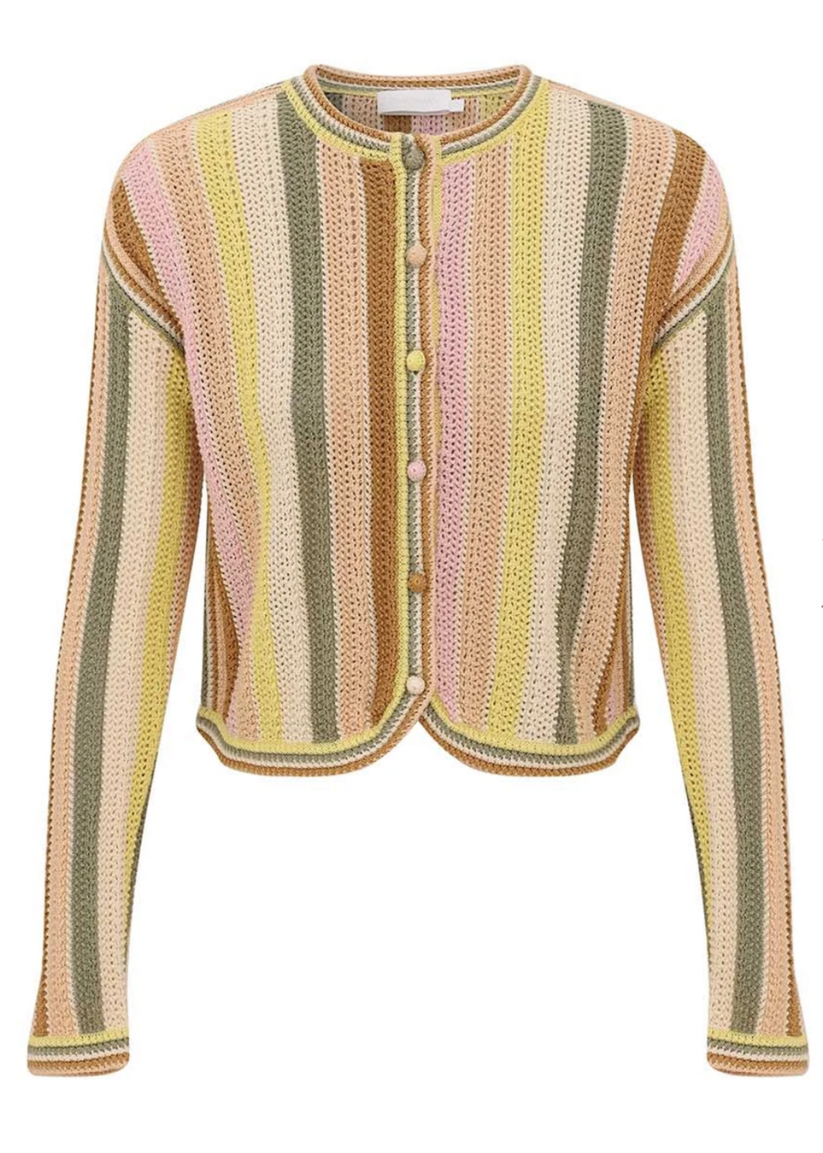 Zimmermann Zimmermann Indra Stripe Crochet Cardigan Multi 1