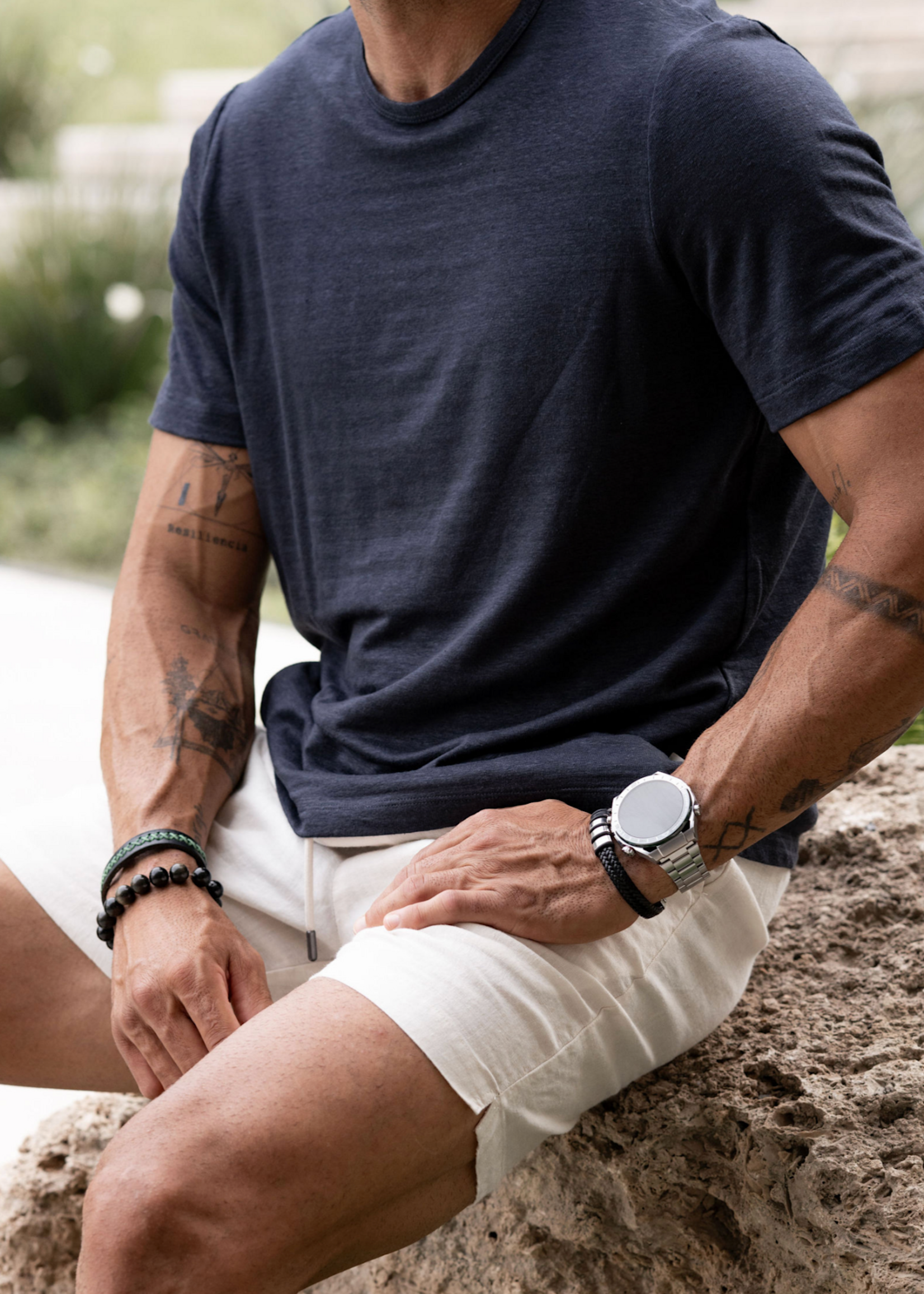 Onia  Men Onia Men Pigment Dye Line Pull On Short Bone