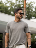 Onia  Men Onia Men Stretch Linen Crewneck Tee Agave