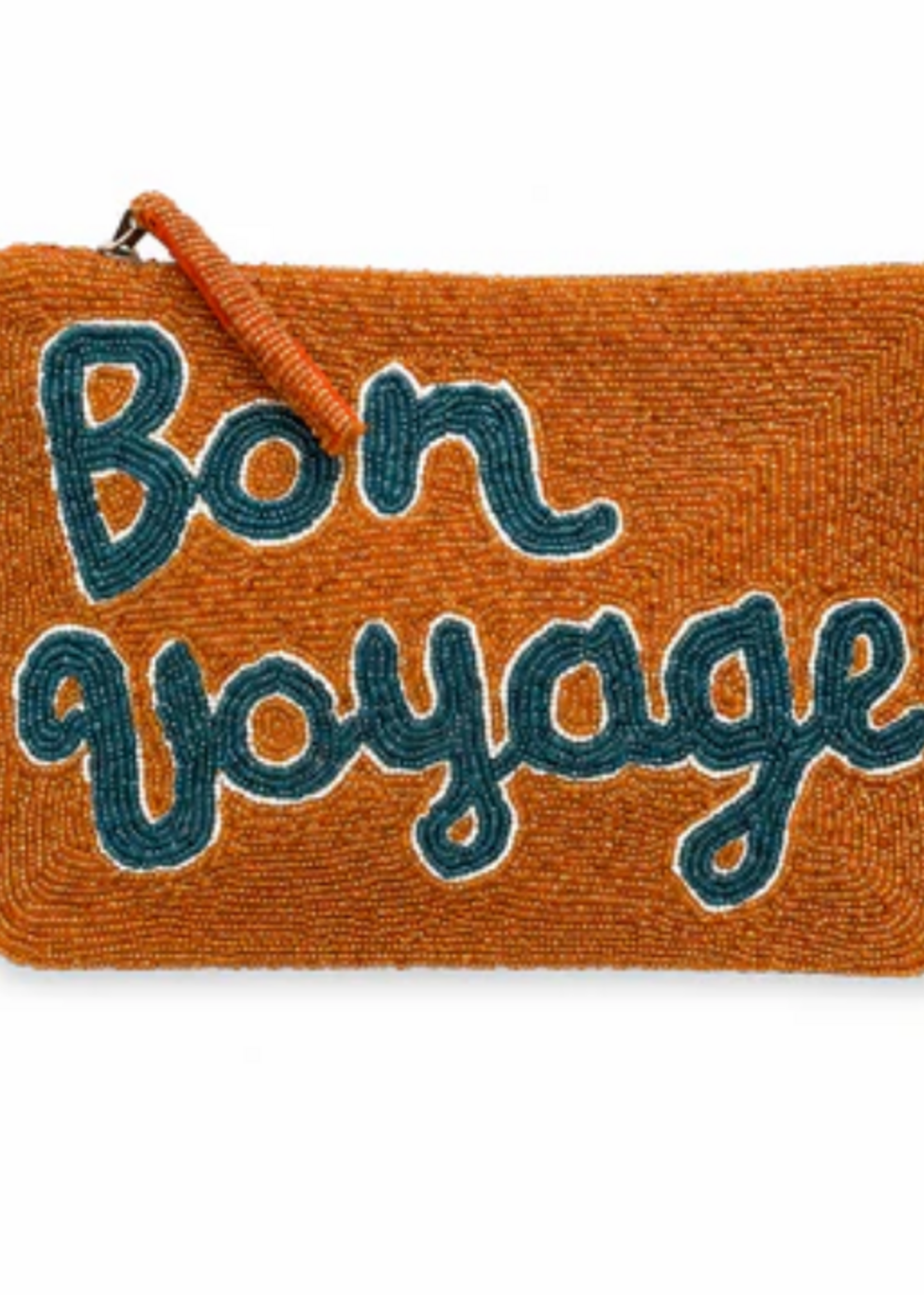 THE JACKSONS The Jacksons Bon Voyage Salmon Beaded Purse