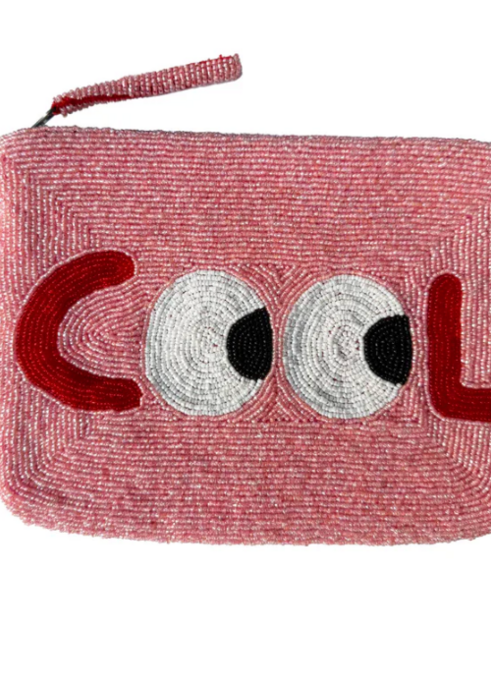 THE JACKSONS The Jacksons Cool Big Eyes Pink Beaded Purse