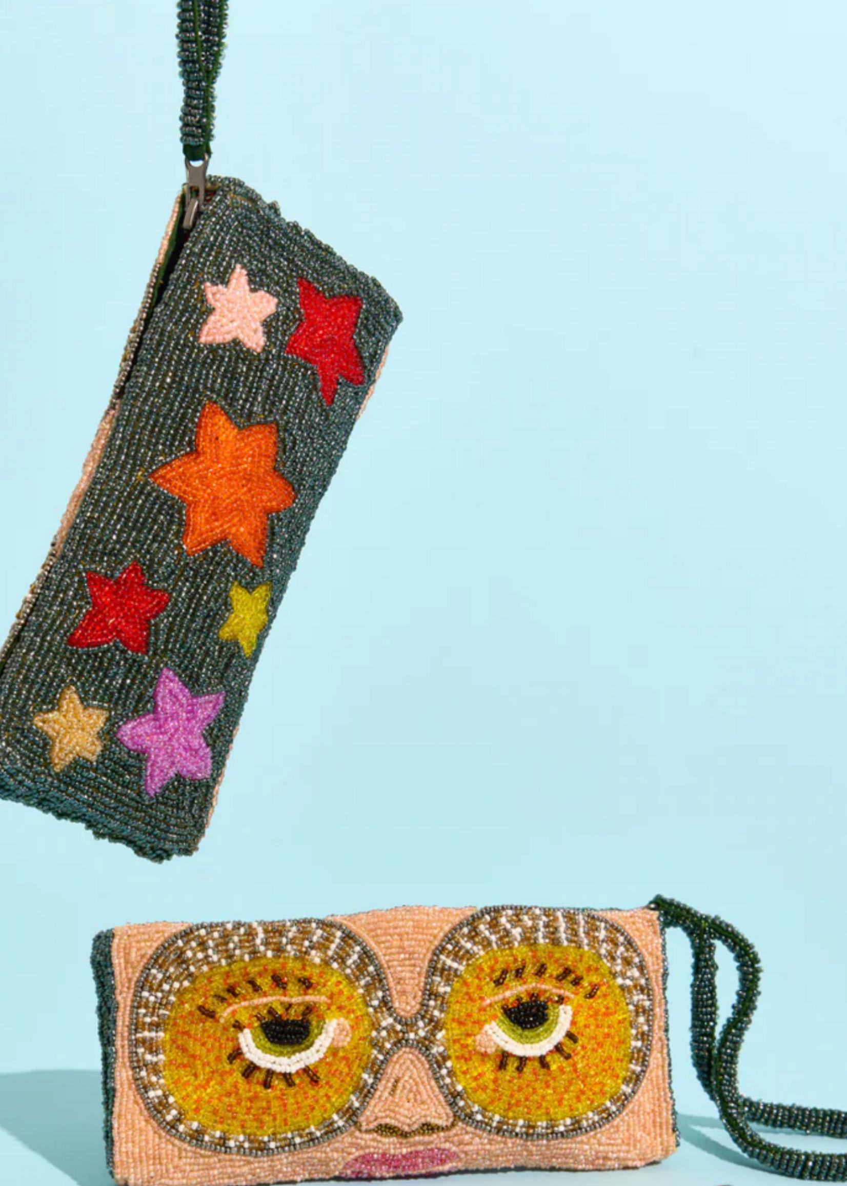 THE JACKSONS The Jacksons Elton Lunettes Beaded Clutch