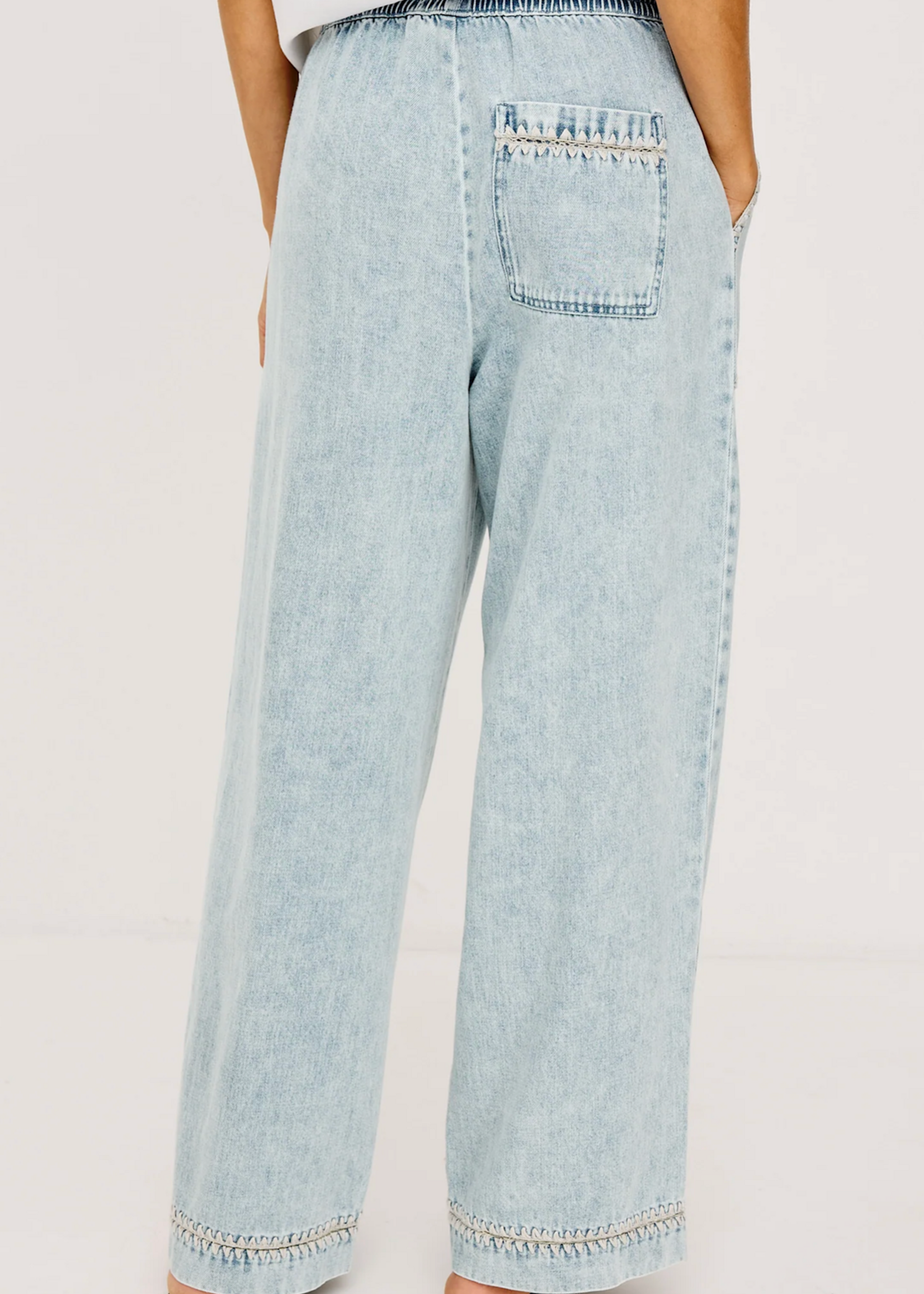Rails Rails Campo Bleached Indigo Blanket Stitch Pants