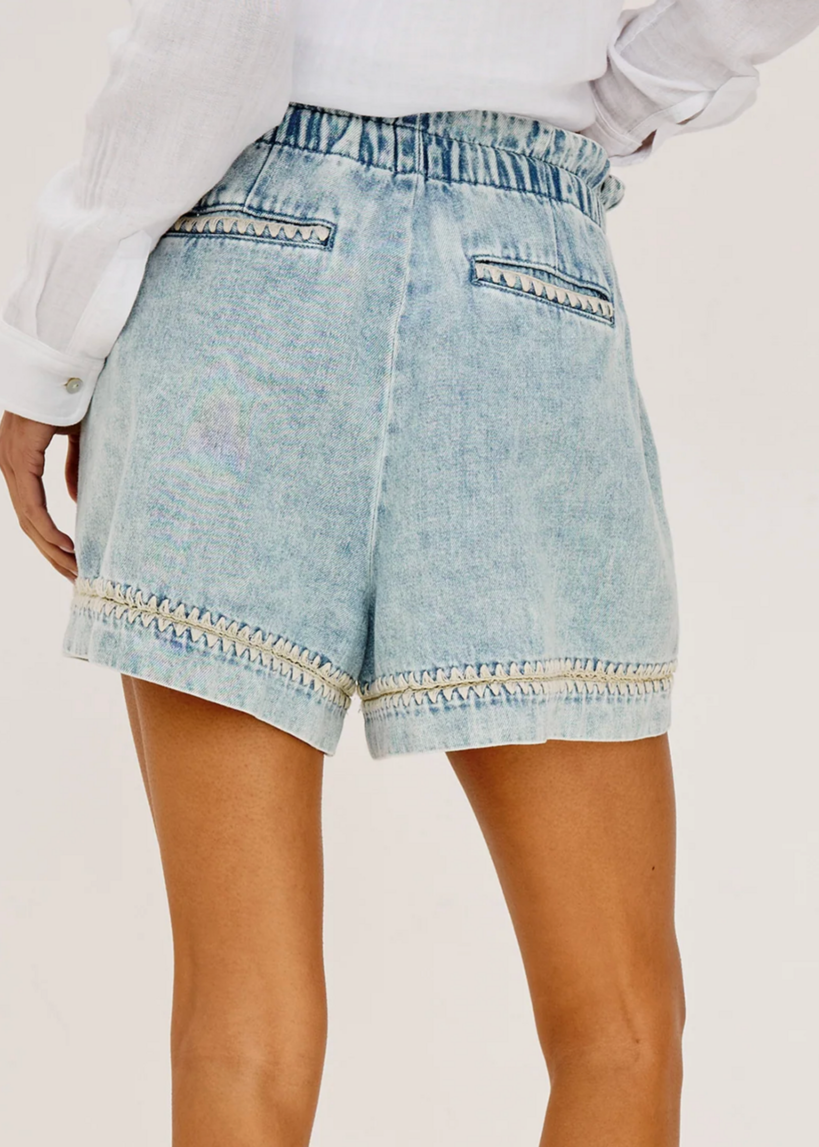 Rails Rails Foster Bleached Indigo Blanket Stitch