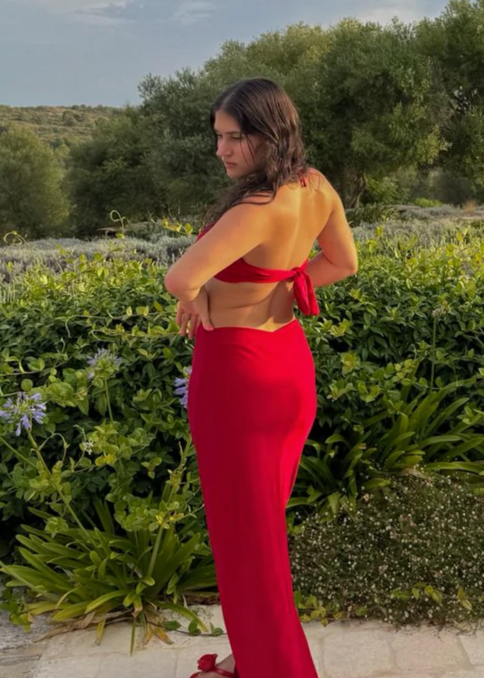 AMAR ABIERTO Amar Abierto Vestido Gitano Rojo M/L