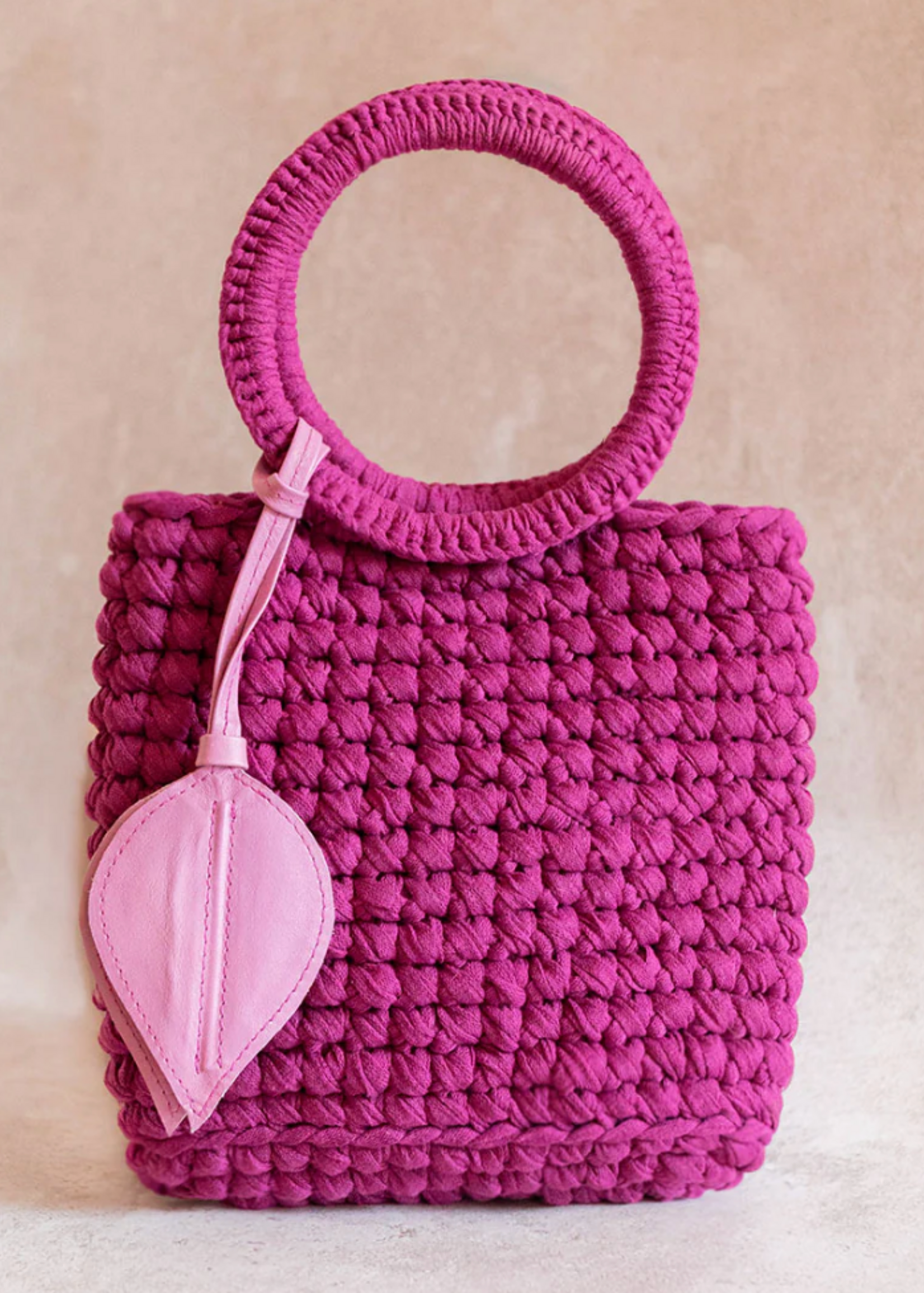 Binge  Knitting Binge Knitting Bondi Tote Mini W/Leather Charm