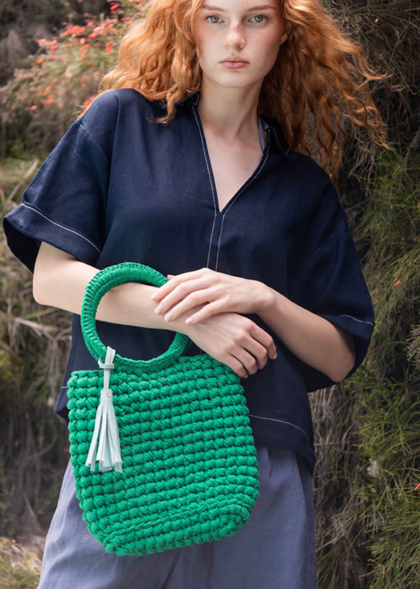 Binge  Knitting Binge Knitting Bondi Tote Mini W/Leather Charm