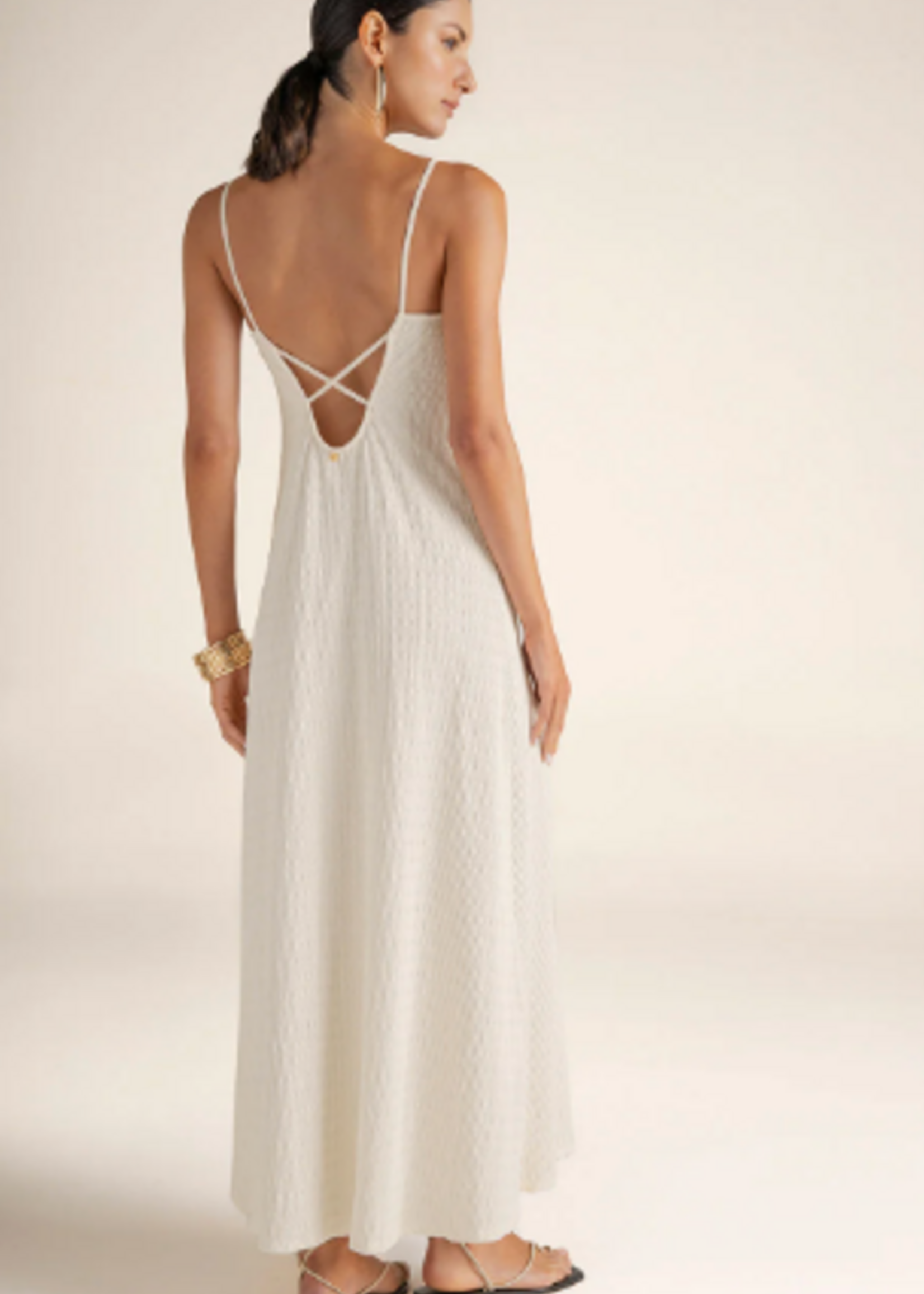 Touche Vestido Largo Marfil