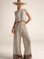 Touche Top Manga Corta Pantalon Ancho Set Estampado