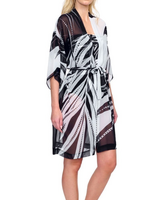 Gottex Kimono Natures Beauty Black And White S