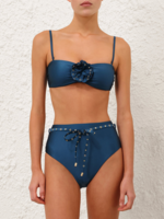 Zimmermann Zimmermann Indra Studded Flower Bikini Set Petrol