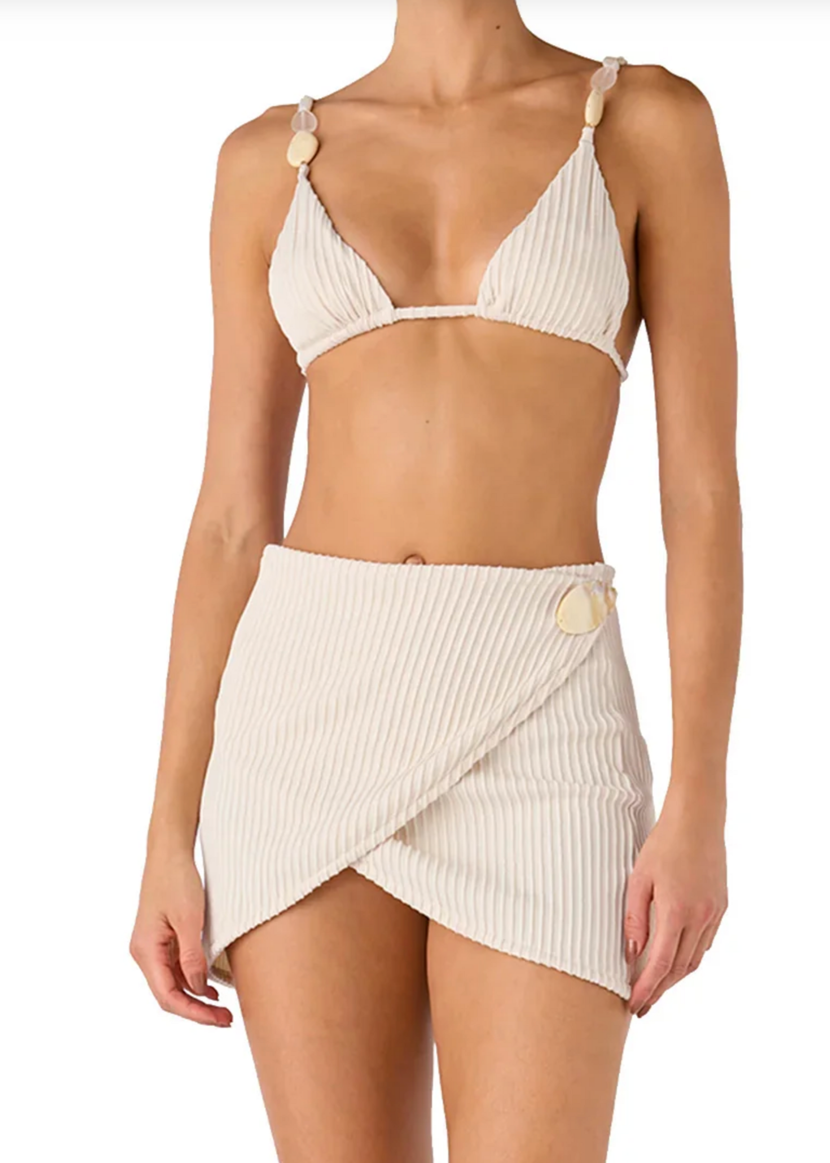 palmacea Palmacea Lima Skirt Shell Ivory Cover Up