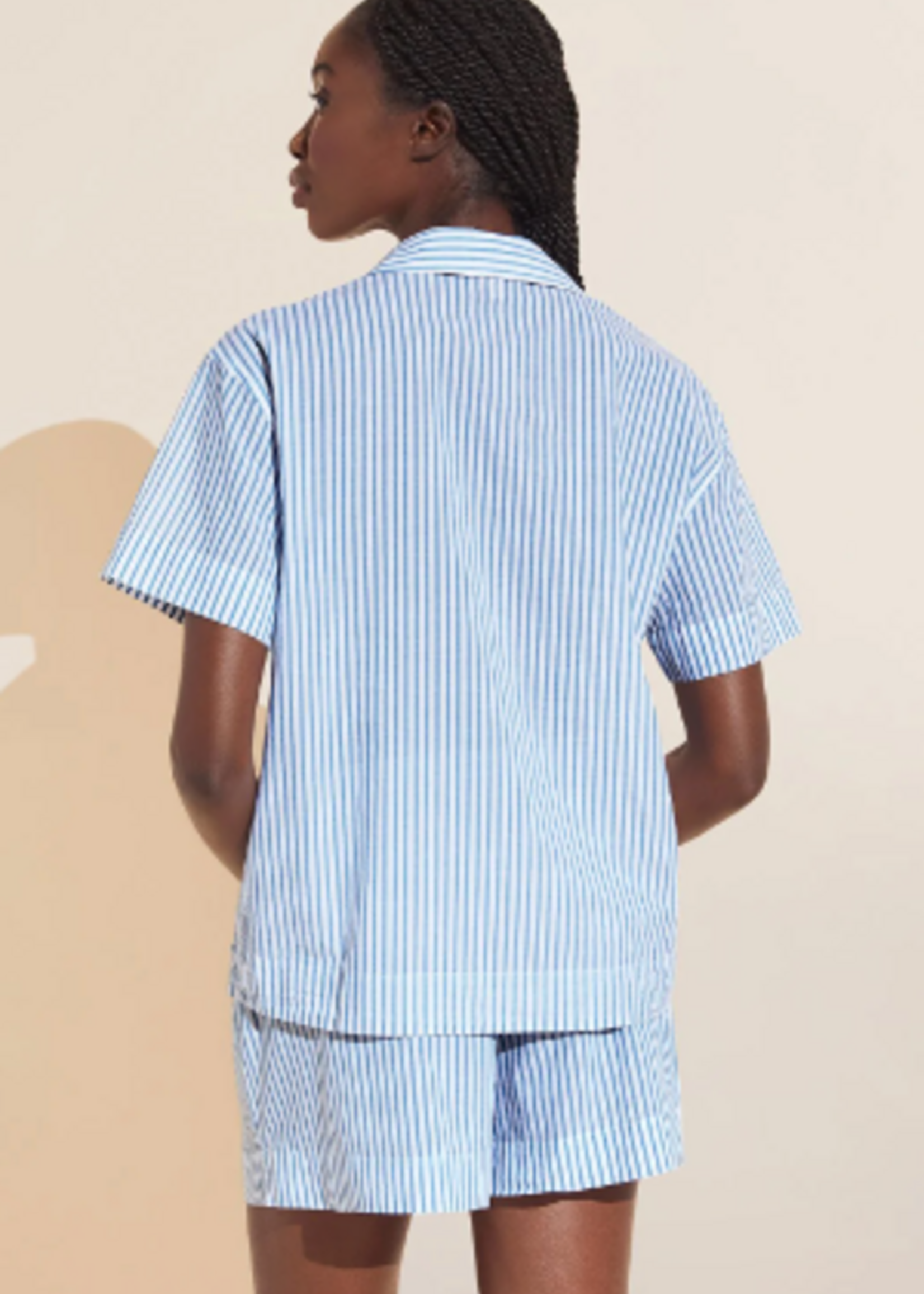 Eberjey  Sandwashed Cotton Short PJ Set L