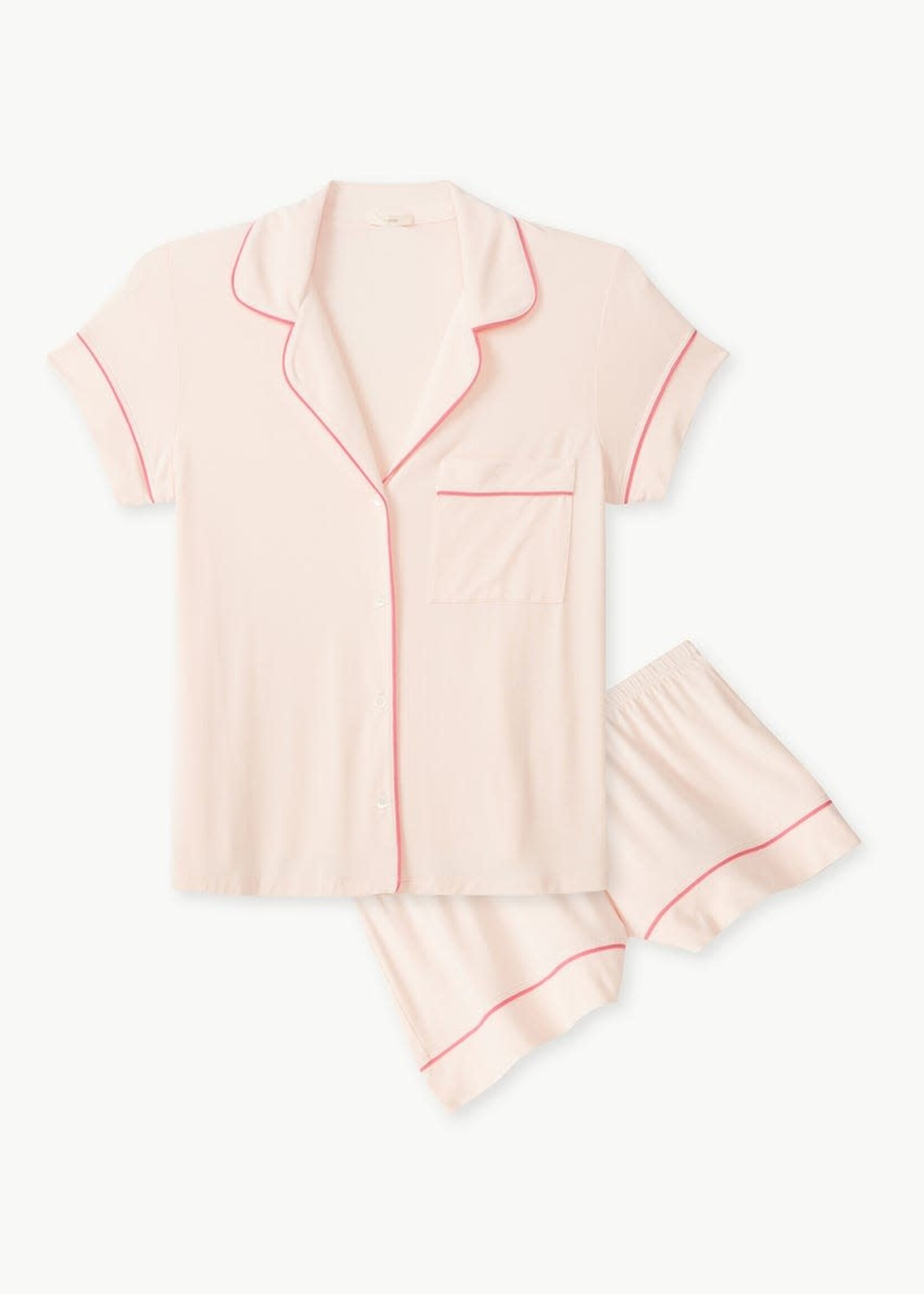 Eberjey Gisele The Short PJ Set Bellini Bright Pink L