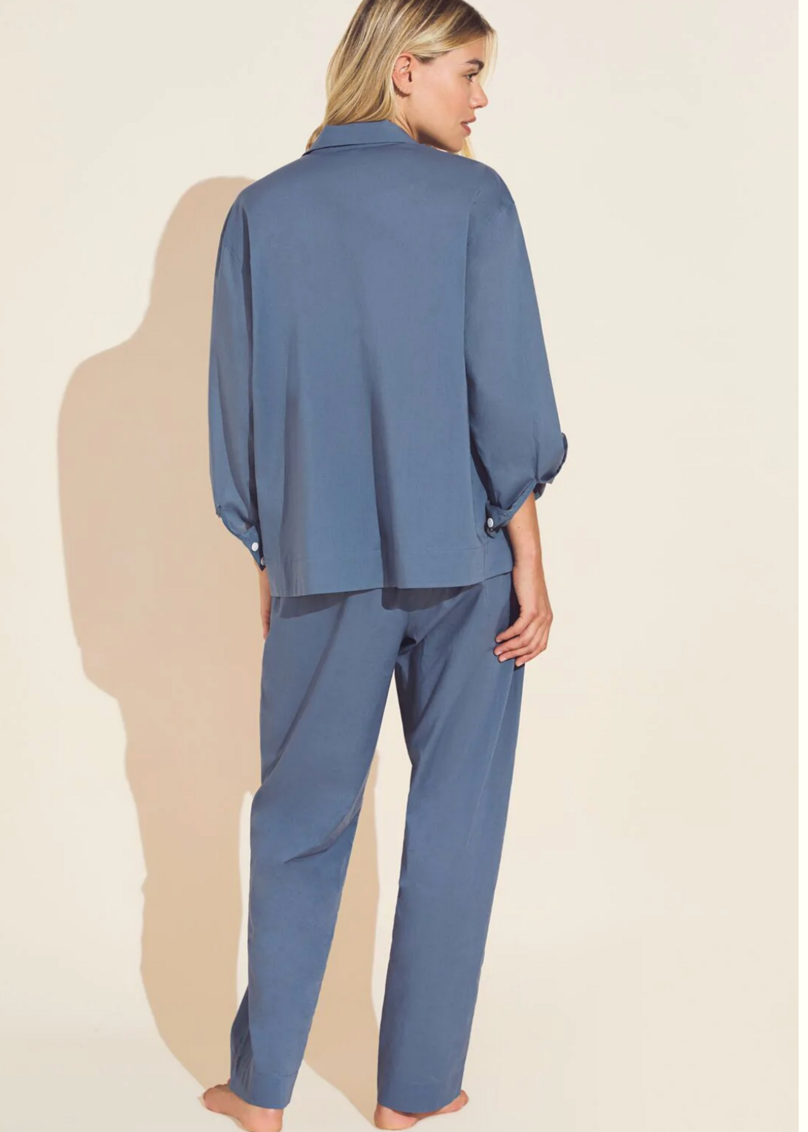 Eberjey  Organic SW Cotton Solid Long   PJ SET L