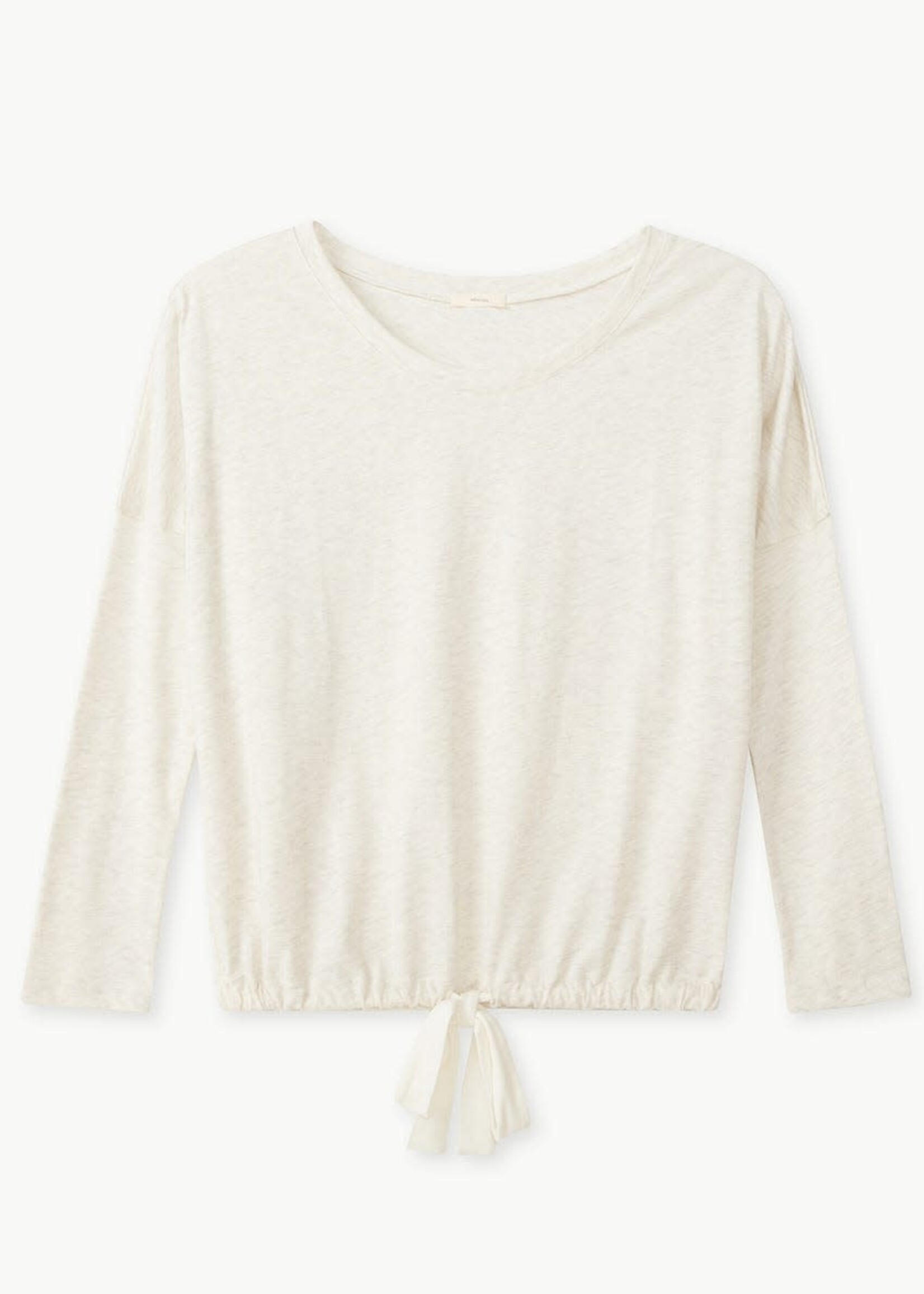 Eberjey Heather Slouchy Top & Cropped Pant Oatmeal L