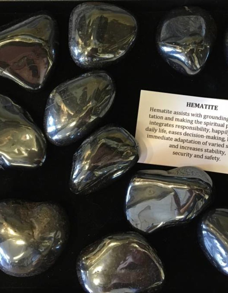 Hematite Palm Stone - Jumbo