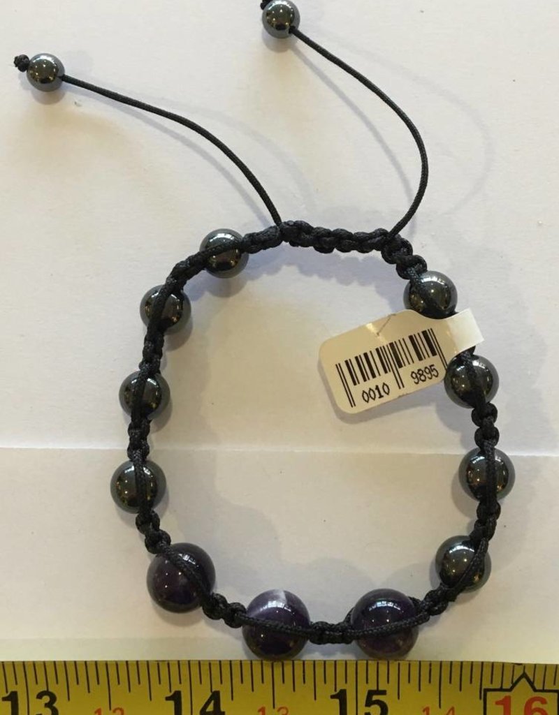 Bracelet - Magnetic Hematite and Amethyst