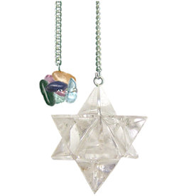 Pendulum - Merkabah Clear Quartz with Chips