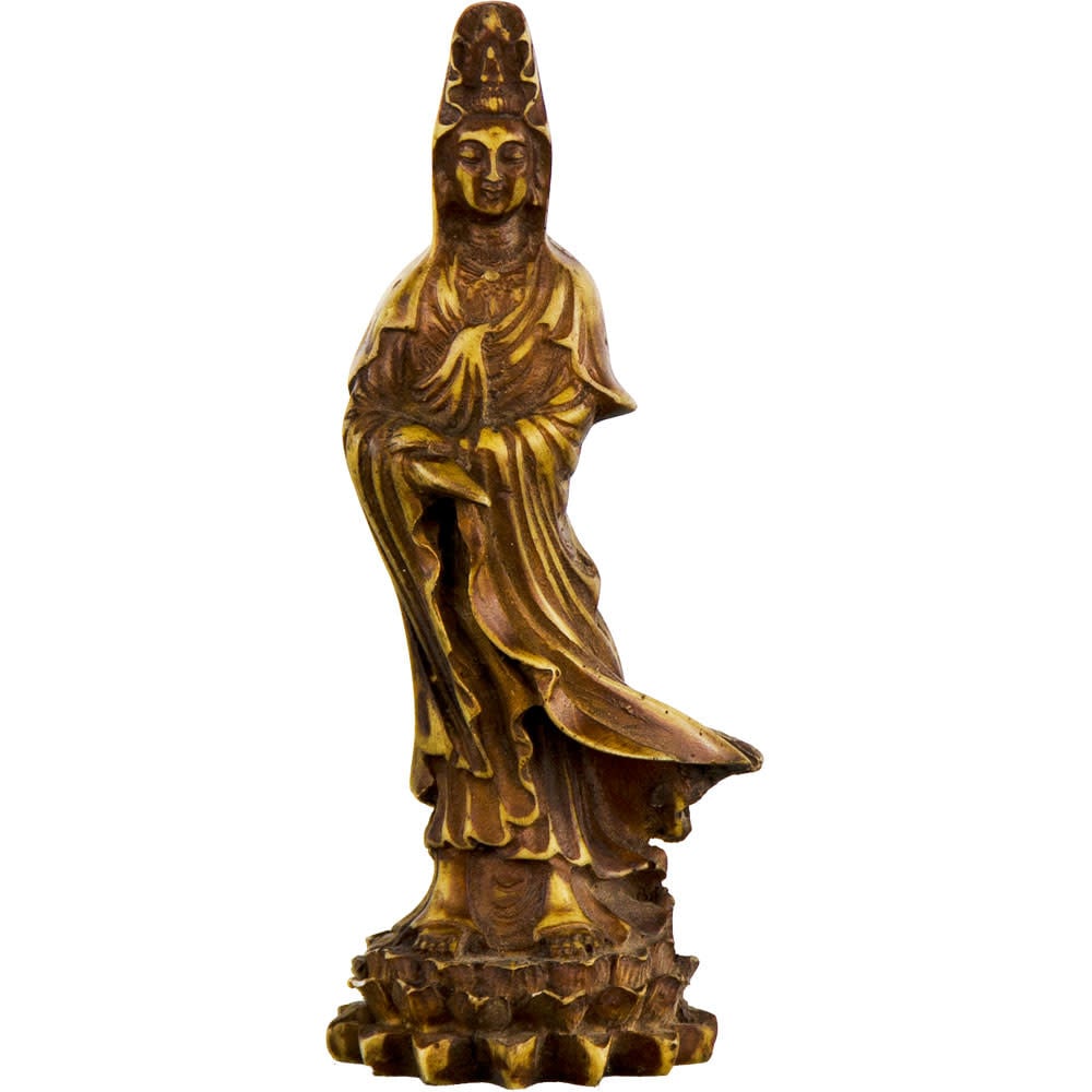 Statue - Kwan Yin Natural Resin - 32122 - The Open Mind Store