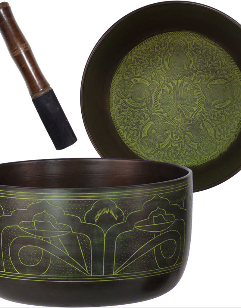 Singing Bowl - Embossed - Five Dhyani Buddhas