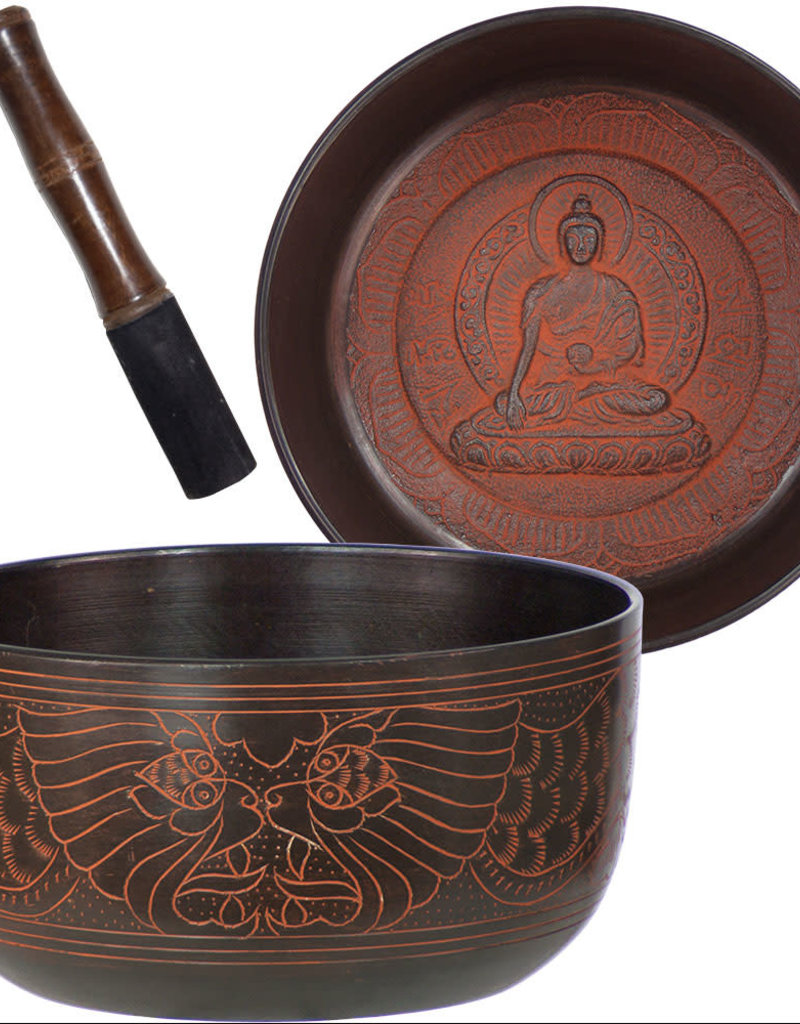 Singing Bowl - Embossed - Medicine Buddha